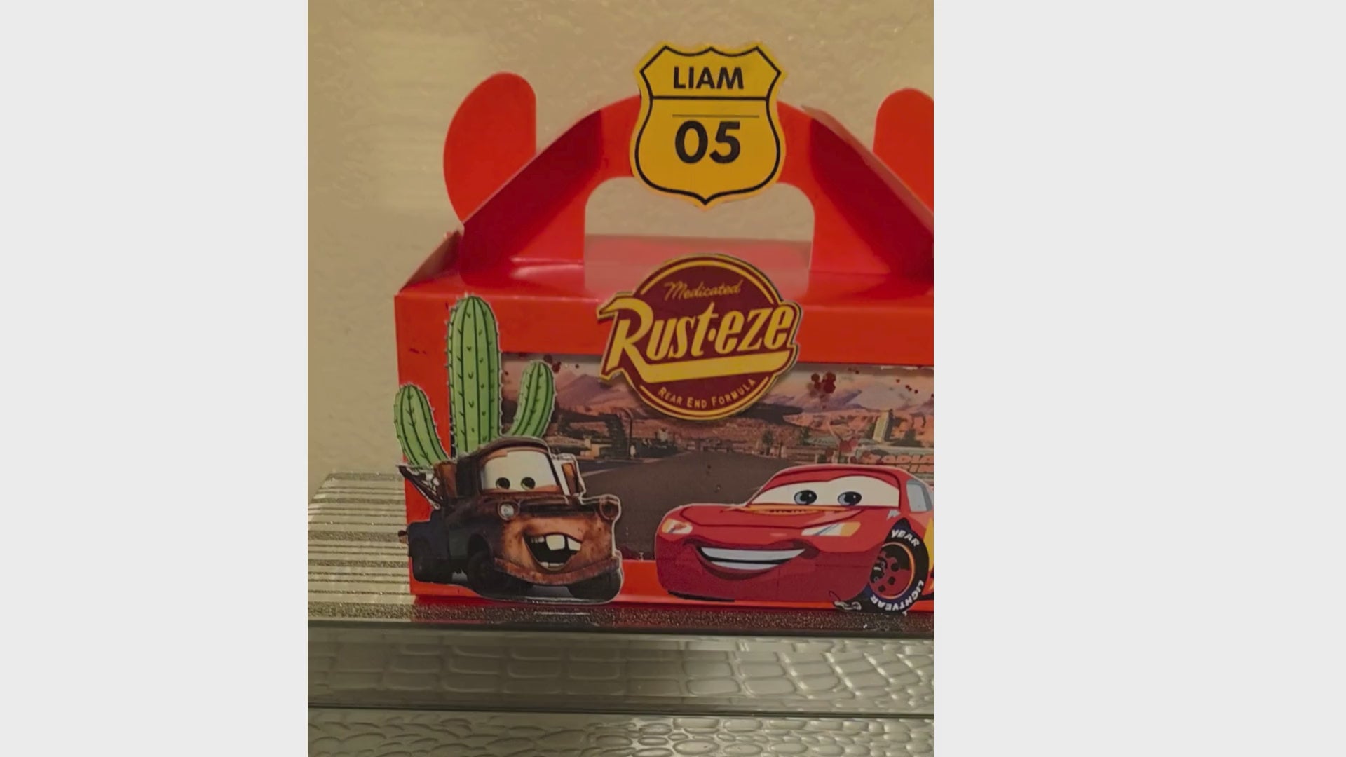 Personalized Lightning McQueen Candy Boxes | Custom Cars Birthday Party Favor Boxes